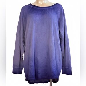 Torrid Size 3 Woman Lady 3X Plus Size Crewneck Sweatshirt Blue Long Sleeve Top